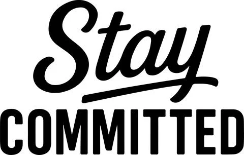Encouraging slogan emphasizing the importance of staying dedicated and focuse Stock Illustration