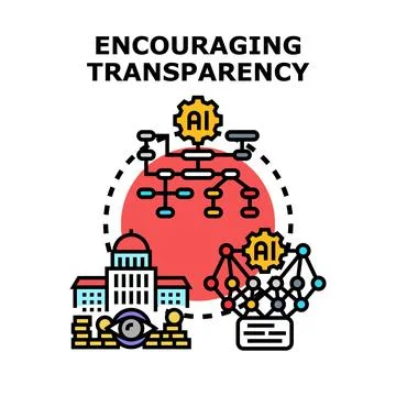Encouraging transparency in ai ethics and data governance Illustrazione stock