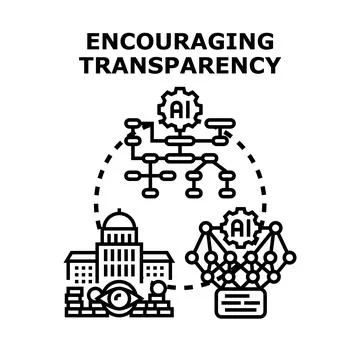 Encouraging transparency in ai ethics and data governance Illustrazione stock