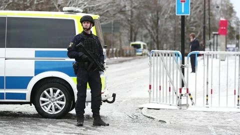 Encrochat material, Murder trial, Linköping District Court, Linköping, Sweden Stock Footage 194700220