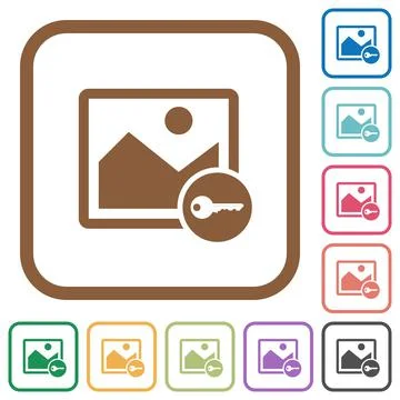 Encrypt image simple icons Illustration