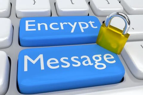 Encrypt Message concept Illustrazione stock