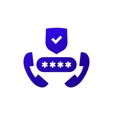 Encrypt phone calls icon, vector Stock Illustration