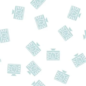 Encrypt security system glyph seamless pattern Stock-Illustration