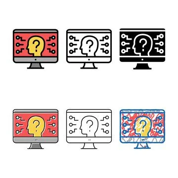 Encrypt security system stylized color icon vector Stock Illustration