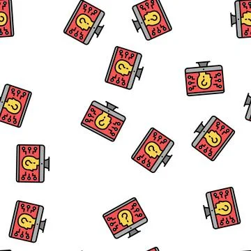 Encrypt security system vector seamless pattern Stock Illustration