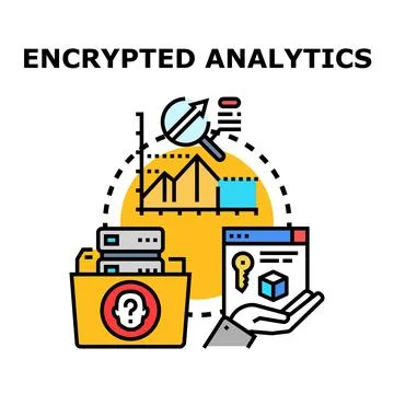 Encrypted analytics processing private user data Stock Illustration