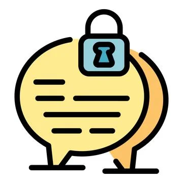 Encrypted chat icon vector flat Stock Illustration