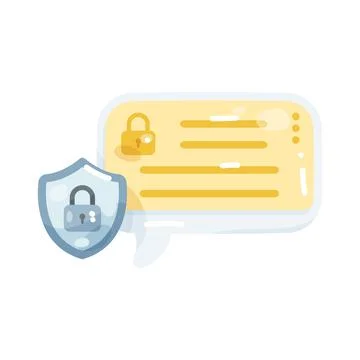 Encrypted chat 库存插图