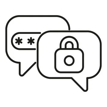 Encrypted chat message with password security concept イラスト素材