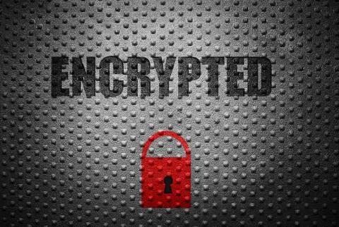 Encrypted data concept Stock Photos
