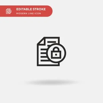 Encrypted Data Simple vector icon. Illustration symbol design template for we Stock Illustration