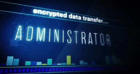 Encrypted data transfer animation over bar graph and digital interface Stock Footage 330407782