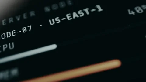 Encrypted Database Server Node Rack Interface Dashboard Stock Footage 331569503