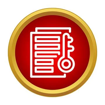 Encrypted document protecting private data security icon イラスト素材