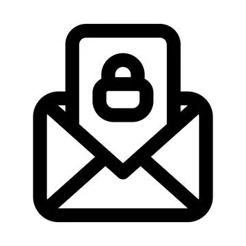 Encrypted email icon. Editable line icon. Professional and modern outline i.. Stock Illustration