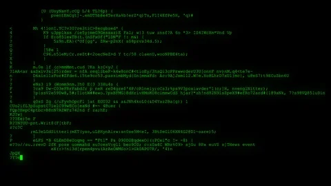 Encrypted fast long scrolling programming security hacking code data flow stream Stock Footage 102269579