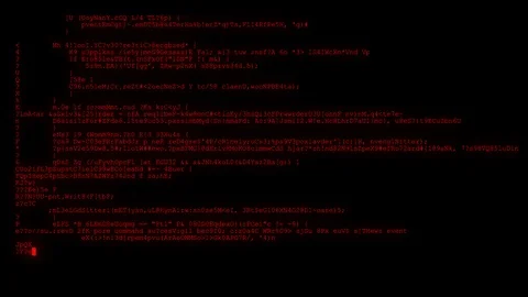 Encrypted fast long scrolling programming security hacking code data flow stream Stock Footage 102270552