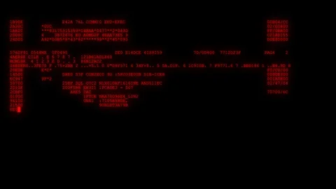 Encrypted fast long scrolling programming security hacking code data flow stream Stock Footage 102270972