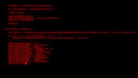 Encrypted fast long scrolling programming security hacking code data flow stream Stock Footage 102313778