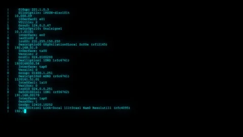 Encrypted fast long scrolling programming security hacking code data flow stream Stock Footage 102315533