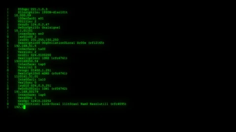 Encrypted fast long scrolling programming security hacking code data flow stream Stock Footage 102316276