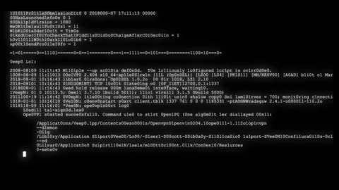 Encrypted fast long scrolling programming security hacking code data flow stream Stock Footage 102320276
