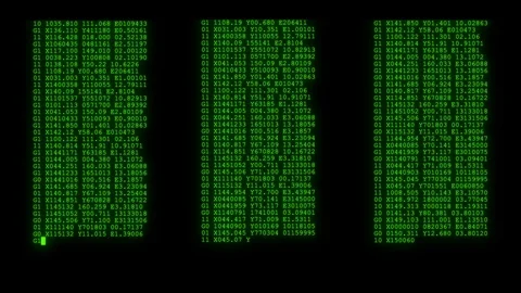 Encrypted fast long scrolling programming security hacking code data flow stream Stock Footage 102391711