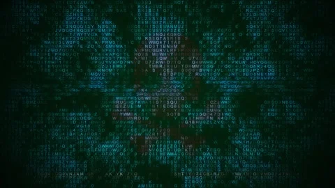 Encrypted fast scrolling programming security hacking process code programming Stock Footage 295176178