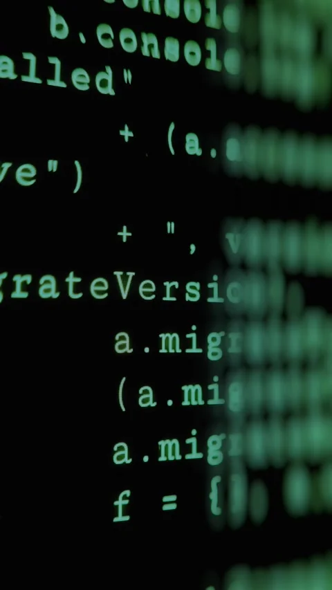Encrypted fast typing hacking code Stock Footage 302712940