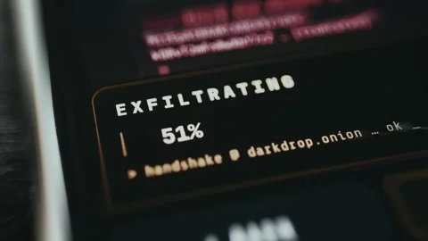 Encrypted File Count Technology Screen View Stock Footage 336364663