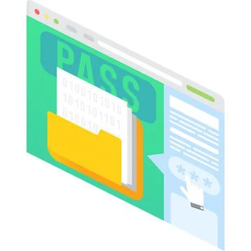 Encrypted folder icon vector isolated on white Stock Illustration