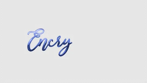 Encrypted Handwriting Animation Blue 4K Transparent Background Stock Footage 338209160