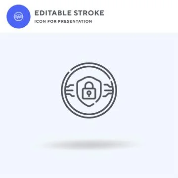 Encrypted icon vector, filled flat sign, solid pictogram isolated on white, logo Illustrazione stock