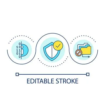 Encrypted information loop concept icon Stock Illustration