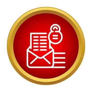 Encrypted mail message secure communication privacy icon Stock Illustration