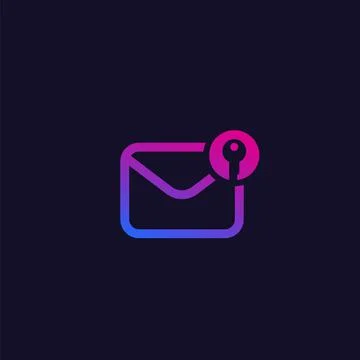 Encrypted message, mail vector icon Stock Illustration