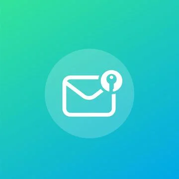 Encrypted message or email, vector icon Stock Illustration