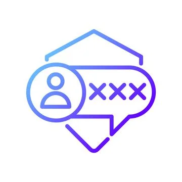 Encrypted messaging pixel perfect gradient linear vector icon Stock Illustration