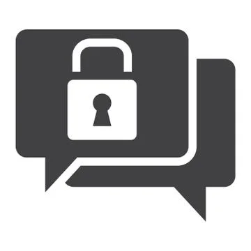 Encrypted Messaging solid icon, security Stock Illustration