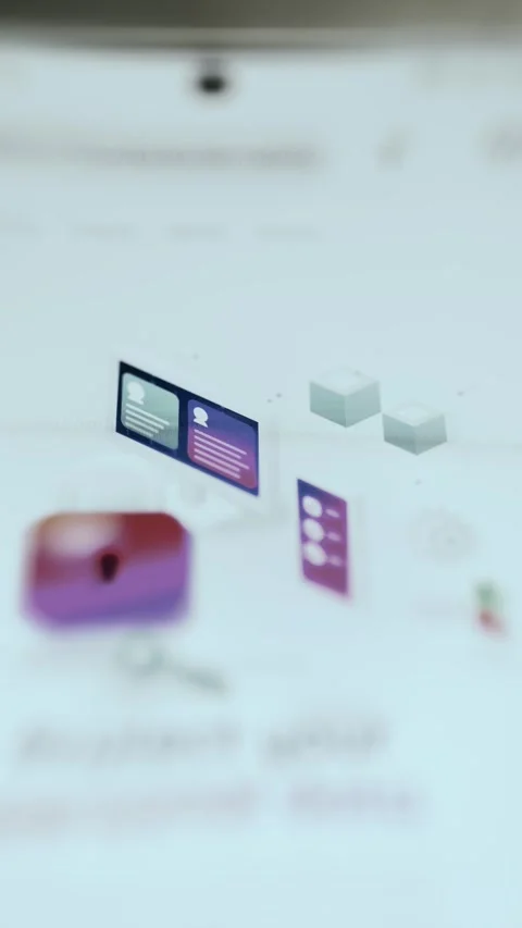 Encrypted Personal Data Lock and Identity Cards Stock Footage 337002012