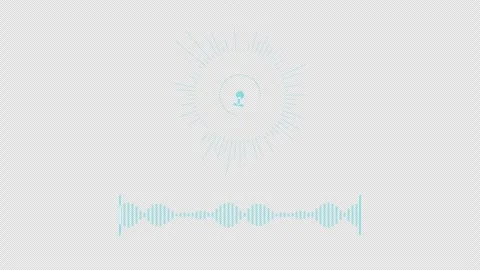 Encrypted Predictive HUD Acoustic Spectrogram EQ: System Monitor : 4K Alpha Stock Footage 332941888