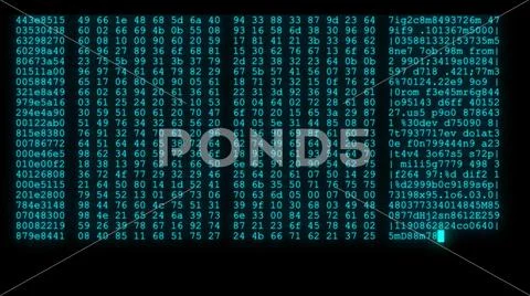 Encrypted programming security hacking code data flow stream on display new Stock Photos