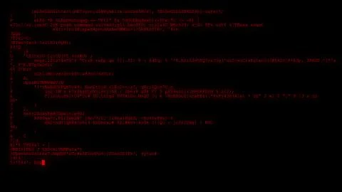 Encrypted programming security hacking code data flow stream on display new Stock Photos