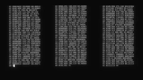 Encrypted programming security hacking code data flow stream on display new 스톡 사진