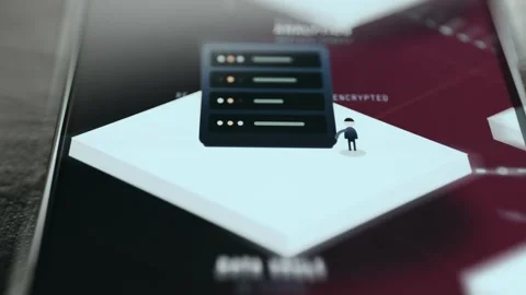 Encrypted Server Rack on Network Node Stock-Footage 337000756