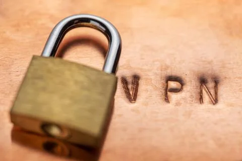 The encrypted VPN connection using Stock-Fotos