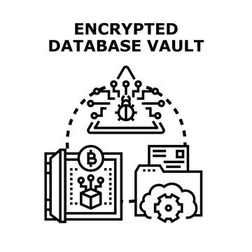 Encrypting digital data and blockchain security against cyber threats 스톡 일러스트