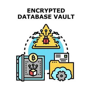 Encrypting digital data and blockchain security against cyber threats Stock Illustration