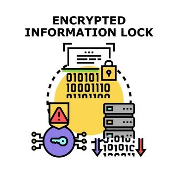 Encrypting digital data for information safety and secure protection イラスト素材
